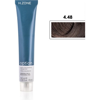H.Zone Option hypoalergenní barva na vlasy 4.48 tabáková hnědá barva na vlasy 100 ml