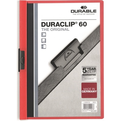 Durable duraclip 30 A4 Desky s klipem červené