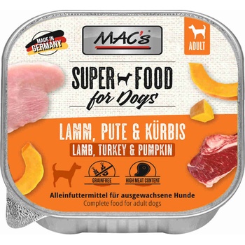 MAC's Mac’s Dog Lamb, Turkey & Pumpkin - Премиум пастет за кучета с агнешко месо, пуешко и тиква