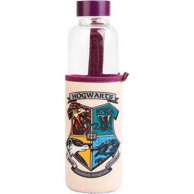 Harry Potter - Erb of Hogwarts - skleněná láhev na pití