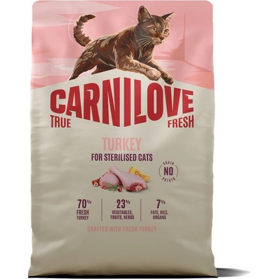 CARNILOVE TRUE FRESH morčacie mäso pre sterilizované dospelé mačky všetkých plemien 2 kg