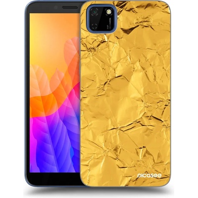 Púzdro Picasee silikónové Huawei Y5P - zlaté čiré