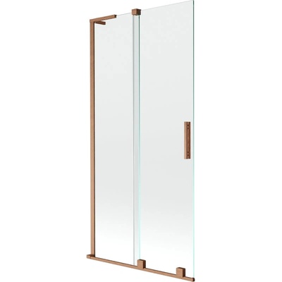 Mexen Velar L параван за вана с плъзгащи се 2-крила 95 x 150 см, прозрачен, четкан месинг - 896-095-003-01-65 (896-095-003-01-65)