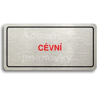 ACCEPT Piktogram CÉVNÍ - stříbrná tabulka - barevný tisk