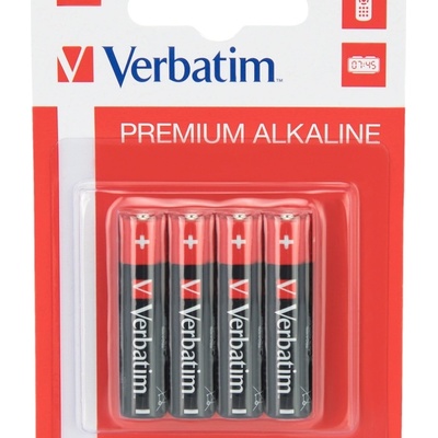 Verbatim ALKALINE BATTERY AAA 4 PACK (HANGCARD) (49920)