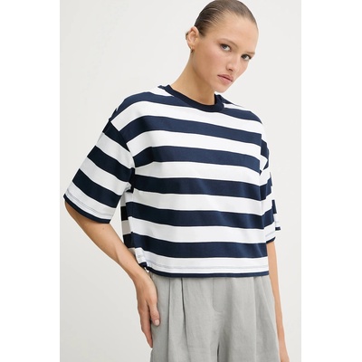 United Colors of Benetton Памучна тениска United Colors of Benetton дамска в тъмносиньо 32JPD10A5 (32JPD10A5)