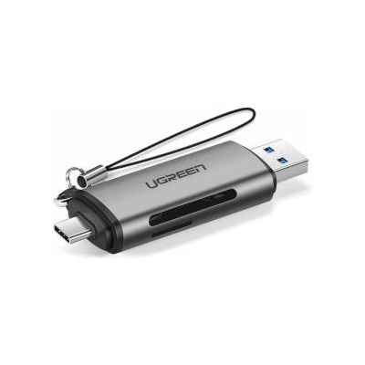 Ugreen sd / micro sd card reader for usb 3.0 / usb type c 3.0 gray (50706)