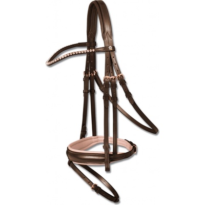 Waldhausen Uzdečka X-Line Rosé zlatá hnědá – Zboží Mobilmania