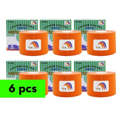TEMTEX tape Classic oranžová 5 cm x 5 m 6 ks