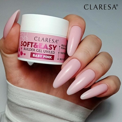 Claresa Uv Led gél na nechty Soft Easy Builder gel baby pink 45 g