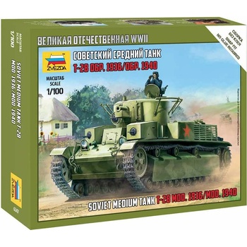 Zvezda T-28 Soviet Tank 1:100