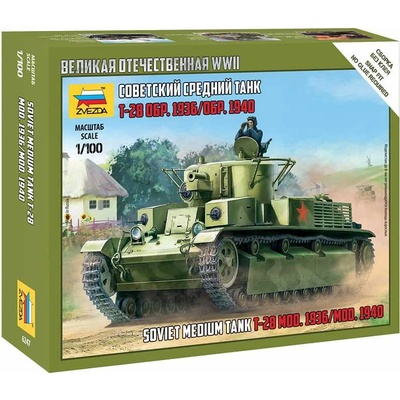 Zvezda T-28 Soviet Tank 1:100