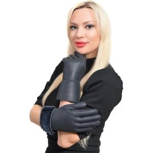 Vodo Дебели дамски ръкавици с каракул (box 0002-20842)