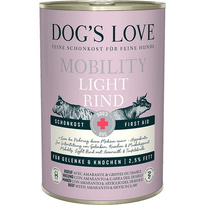 Dog's Love DOC Light Mobility hovězí 400 g