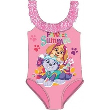 SpinMaster Dievčenské jednodielne plavky Tlapková patrola Paw Patrol Skye a Everest sv. ružové