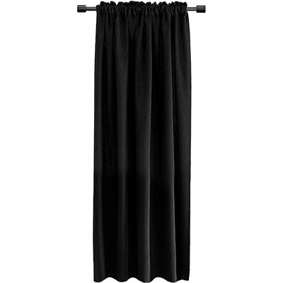 Mybesthome Vigo Blackout Zatemňovací závěs s řasící páskou, 135 × 250 cm, černý, 1 ks