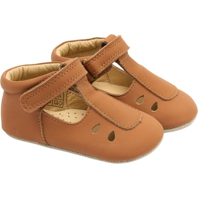 POMPOM Kožené capáčky Beginners sandálky Camel hnědé