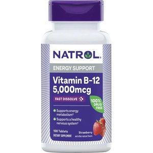 Natrol Vitamin B12 Fast Dissolve, 100 таблетки, Natrol (1335)