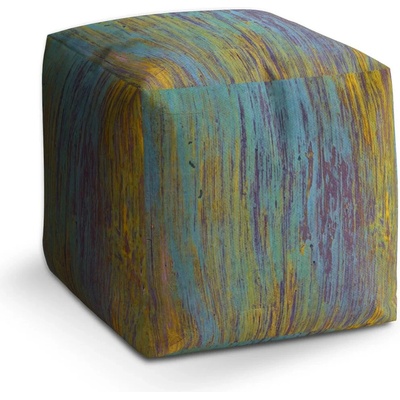 Sablio Taburet Cube Dřevěná abstrakce: 40x40x40 cm