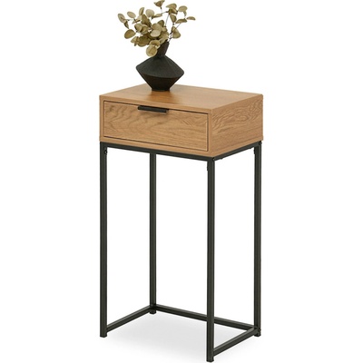 Catalina Moderná konzola NOELA 40 cm dub + čierny rám
