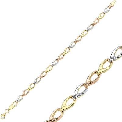 Lillian Vassago dámský náramek s gravírem kombinované zlato LLV46-GB032