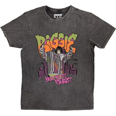 Notorious B. I. G Notorious B. I. G. Cartoon Graffiti (Stone Wash) Charcoal Grey M Риза (BIGSTNW30MC02)