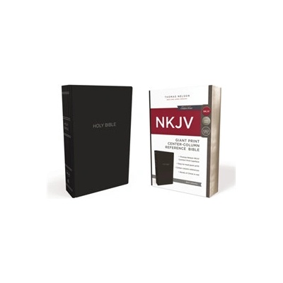 NKJV, Reference Bible, Center-Column Giant Print, Leather-Look, Black, Red Letter Edition, Comfort Print Thomas Nelson Paperback