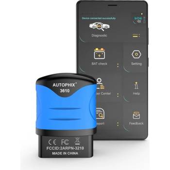 Autophix 3610 пълна Bluetooth OBD II диагностика на автомобили с приложение + специални функции за VW, Skoda (3610)