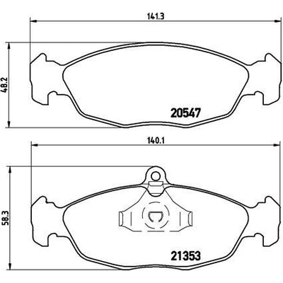 Sada brzdových platničiek kotúčovej brzdy BREMBO P 59 011