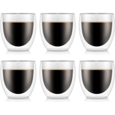 Bodum Set Dvoustěnná sklenice PAVINA 6 x 250 ml