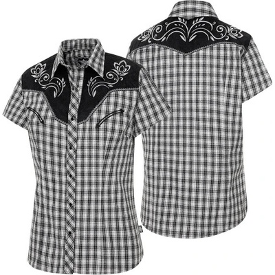 Stars & Stripes Košile westernová Clara dámská černá bílá – Zboží Dáma