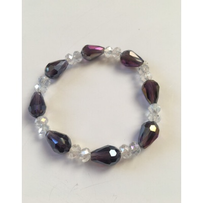 Fashion Jewelry barevné sklo-fialové 2-a147