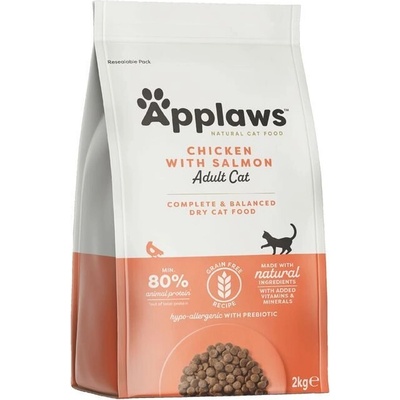 Applaws Adult Cat Chicken with Salmon - суха храна за котка с 80% пиле сьомга 2kg