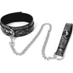 Kiotos Collar with Leash Reptile Black/Silver