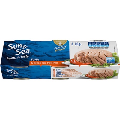 Sun & Sea Tuniak v pikantnom oleji 3 x 80 g