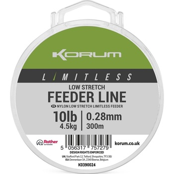 Korum Limitless Low Stretch Feeder Line 300 m 0,28 mm 4,5 kg