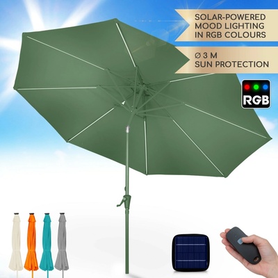 Blumfeldt Calais, slnečník, hliníkový rám, polyester, UV 50, LED svetlo (GDW8-CalaisLed-DM)