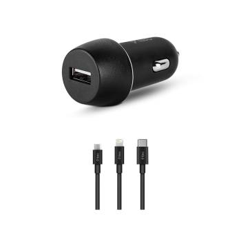 Ttec Зарядно 12V ttec SmartCharger 2.1A In Car Charger + Trio Cable