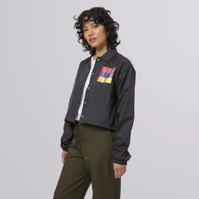 Huf Block Crop Coach Jacket Black