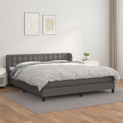 vidaXL 11461.3127329 Boxspring postel s matrací šedá umělá kůže