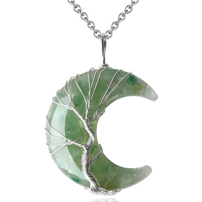 HARAHU Колие Halfmoon - Зелена KP32590 (32590)