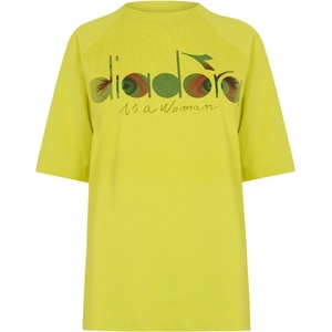 Diadora Тениска Diadora Women's Flowers Short Sleeve T-Shirt - Yellow