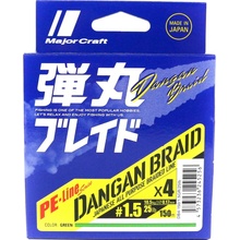 MajorCraft Šnůra Dangan Braid X4Green 150m 0,17mm 10,5kg