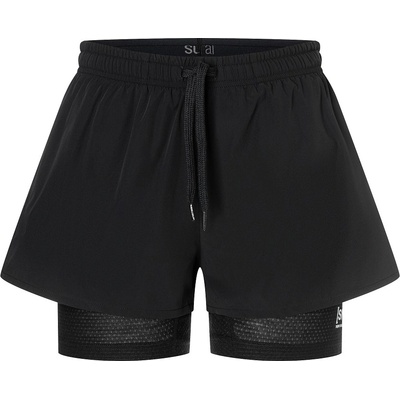 [sn] super.natural Dámské merino šortky Double Layer Shorts Jet Black
