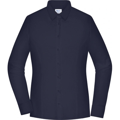 James & Nicholson JN 1371 slim fit popelínová dlouhý rukáv navy