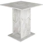 TopMebel Трапезна маса Allos TopMebel от меламин в цвят бял мраморен ефект 75x75x77см