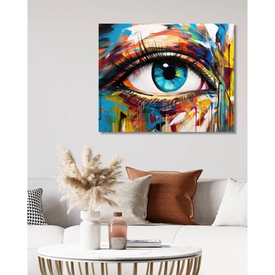 ZUTY Obrazy na stenu - Abstrakt - oko vo farbách Rámovanie: vypnuté plátno na rám, Rozmer: 40x50 cm
