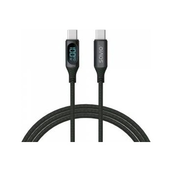 Savio Cable USB Savio USB-C - USB-C 1 m Black (SAVKABELCL-174)