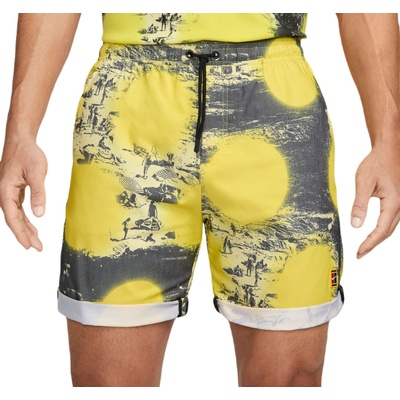 Nike Dri-FIT Heritage Print Tennis shorts opti yellow
