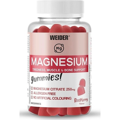 Weider Magnesium želatinové bonbóny hořčík a inulin malina 48 kapslí